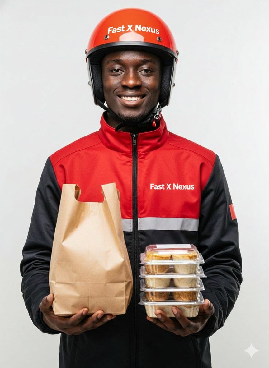 Rider with delivery